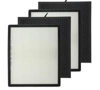Ollanoos 2Pairs LV-PUR131 Replacement Filter Set, 2 H13 HEPA Filter with 2 Activated Carbon Filter, Replacement for LEVOIT Air Purifiers LV-PUR131 LV-PUR131S LV-PUR131-RF