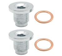 Ollanoos 2Pcs 11137546274 Oil Sump Plug Car Oil Drain Screw Engine Oil Drain Plug with Sealing Ring Replacement for BMW Mini R56 R55 R57 R58 R59 Replacement for 11137585928