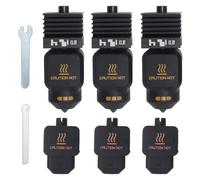 Ollanoos 3-Piece 0.2 mm Hotend, Quick Change Extruder Nozzle Compatible with Bambu Lab P2S/H2S/H2D/A1/A1 Mini, Includes 3 Silicone Covers