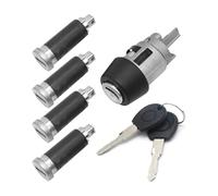 Ollanoos 701837205 Ignition Switch Kit, with Door Lock Barrel Keys 357905855B Door Handle Lock Set Ignition Locking Key Car Ignition Lock Cylinder Replacement for VW T4 Transporter Caravelle 1990-2003