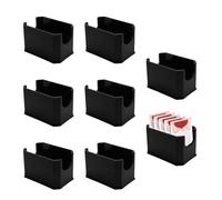Ollanoos 8Pcs Sugar Packet Holders, Black Plastic Sachet Caddy for Tea Bags and Sweeteners, Compact Storage Container for Cafe, Restaurant, and Home Use