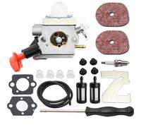 Ollanoos C1M-S267A Carburetor, FS40 Carb Kit with Air Filter Fuel Filter Replacement for Stihl FS40 FS50 FS56 FS70 FC56 FC70 HT56 HT56C KM56 KM56RC KN56 Trimmer Weed Eater 4144 120 0608