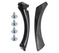 Ollanoos Door Panel Handle Pull Trim Left, Carbon Fiber, Replacement for BMW E90 E91 316 318 320 325 328 330 335