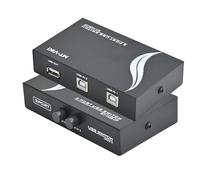 2 Port USB 2.0 Sharing Manual Switch Box Hub 2 PCS Share 1 USB Device for Printer Scanner Camera Keyboard