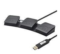 OLLGEN Triple USB Foot Pedal Mechanical Switch Control 3 Three Key Program Computer Keyboard Mouse String Game Macro MIDI Cotroller Action HID