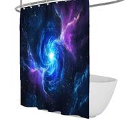 OLLIAR Home Waterproof Fabric Shower Curtain Fantasy Space Starry Sky Mysterious Universe Shower Curtains for Bathroom Decor Quick-Drying Washable Fabric 180x180cm