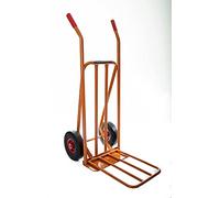 Ollies Trolleys OT1001W2, Pneumatic Tyre Wheels 250 kg Capacity Super Heavy Duty Sack Trolley Truck Barrow. Long Fold-Up Load Plate., 116 x 48 x 43 cms