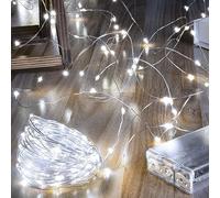 Ollny 15m 150 LED Fairy Lights Battery Operated, Bright Waterproof Copper Wire String Light for Indoor Outdoor Lighting, Christmas Tree Bedroom Outside Party Bottle Wedding Decorations (Cool White)