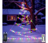Ollny 4.2M Christmas Tree Lights with Star, 166 LED Christmas Lights with 8 Modes/Timer/Remote/Waterproof Indoor Outdoor Fairy Lights for Xmas Tree Decorations (Multicolour)