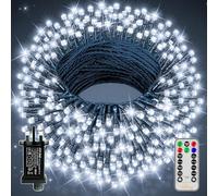 Ollny 40m 400 LED Outdoor Fairy Lights Mains Powered, Cool White Waterproof String Light with Plug/Remote/Modes/Timer, Bright Lighting Outside Indoor Garden Party Wedding Decorations