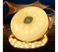 Ollny Camping String Lights 10M 100LED, 2 in 1 Portable Rechargeable Outdoor Fairy Lights with 8 Lighting Modes, Waterproof USB Camping Light for Yard, Garden, Party Festival Decorations