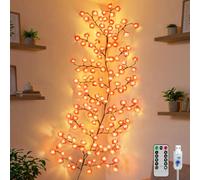 Ollny Cherry Blossom Lights, 2.3m 144 LED Fairy Light for Bedroom, Wall Art | Remote Control, 10 Brightness Levels, 8 Modes, 6-Hour Timer & Memory for Weddings, Birthdays & Christmas Decoration