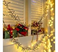 Ollny Christmas Cluster Tree Lights - Outdoor Christmas Decorations 9M 600 LED Waterproof Fairy String Light Plug in with Memory Timer Remote 8 Lighting Mode for Outside Garden Window