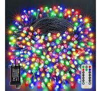 Ollny Christmas Tree Lights Outdoor, 20m 200 LED Fairy Lights Mains Powered, Multicolour Waterproof String Light with Plug/Remote/Modes/Timer, Bright Lighting Outside Indoor Garden Xmas Decorations
