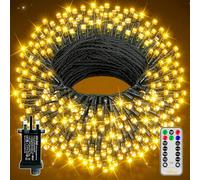 Ollny Christmas Tree Lights Outdoor, 40m 400 LED Fairy Lights Mains Powered, Warm White Waterproof String Light with Plug/Remote/Modes/Timer, Bright Lighting Outside Indoor Garden Xmas Decorations