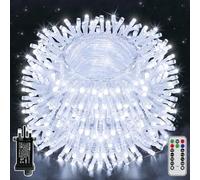 Ollny Christmas Tree Lights Outdoor Indoor, 60m 600LED Fairy Lights Mains Powered, Cool White Xmas String Light Waterproof with Timer/8 Modes/Remote/Dimmable for Outside/Garden/Window Decorations