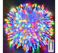 Ollny Christmas Tree Lights Outdoor Indoor, 60m 600LED Fairy Lights Mains Powered, Multicoloured Xmas String Light Waterproof with Timer/8 Modes/Remote/Dimmable for Outside/Garden/Window Decorations