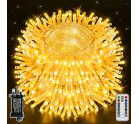 Ollny Fairy Lights Mains Powered, 100m 1000LED String Tree Light Plug in | Waterproof Garden Outdoor Fairy Light Plug in with Remote Control/Timer/8 Mode/Dimmable for Outside/Gazebo/Balcony Warm White