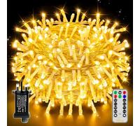 Ollny Fairy Lights Mains Powered 20m 200 LED Outdoor String Plug Remote