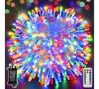Ollny Fairy Lights Mains Powered, 40m 400 LED Outdoor String Lights, Multicoloured Waterproof Garden Light with Plug/Timer/8 Modes/Dimmable for Outside/Indoor/Window/Wedding Decorations