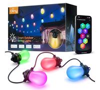 Ollny Festoon Lights Outdoor Garden 20M RGBW Smart String Mains Powered | S14 Bulbs, IP65 Waterproof, Dimmable, 90+ Scene Modes, App Remote Control, Lighting for Pergola Gazebo Backyard Party Decor