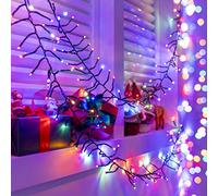 Ollny Outdoor Cluster Christmas Lights - 15m 1000LEDs Xmas Tree Fairy Lights Mains Powered Plug in with 8 Modes/Timer/Remote, Bright Waterproof String Lights for Garland Outside Indoor Decoration