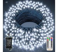 Ollny Outdoor Fairy Lights, 40m 400 LED Fairy Light Mains Powered, Cool White Waterproof String Light with Plug/Remote/Modes/Timer, Bright Lighting Outside Indoor Garden Xmas Decorations