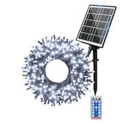 Ollny Solar Lights Outdoor Garden 60m 600 LEDs Fairy Light, Waterproof Cool White String with 8 Modes Large Capacity, Outside Decorative Lighting for Tree Fence Gazebo Patio Camping Decorations
