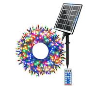 Ollny Solar Lights Outdoor Garden 60m 600 LEDs Fairy Light, Waterproof Multicolour String with 8 Modes Large Capacity, Outside Decorative Lighting for Tree Fence Gazebo Patio Camping Decorations
