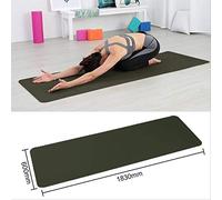Ollt Universal Outdoor 6mm Tpe Non-slip Yoga Mats Tasteless Pilates Gym Exercise Sport Pads For Fitness And Body Building 183cmx60cmx6mm Green Black