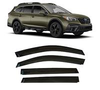 olltoz Tape-On Dark Tinted Side Window Visor Deflectors Vent Rain Guards Compatible with Subaru Outback 2020-2021 Premium, Limited, Touring