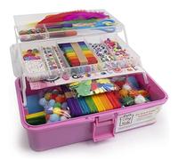 Olly Kids Arts and Crafts Supplies for Kids, Girls, Manualidades para niñas- Ultimate Kids Craft Supply in Portable 3 Layered Plastic Art Box