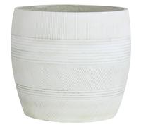 Olly & Rose Aged Off White Home Decor Patterned Fibrestone Plant Pot - XL Indoor and Outdoor Garden Planter - Decorative Flower Pots (H 40cm D 44cm)