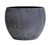 Olly & Rose Extra Large Plant Pot - Charcoal XL Garden Planter - Distressed Patterned XL Flower Pot Outdoor Planter and Large Plant Pots Indoor - 46cm