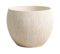 Olly & Rose Extra Large Plant Pot - Off White XL Garden Planter - Distressed Patterned XL Flower Pot Outdoor Planter and Large Plant Pots Indoor - 46cm