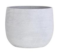Olly & Rose Extra Large Plant Pot Patterned - Barcelona Off White Garden Planter - XL Flower Pot - 40cm (Heavier)