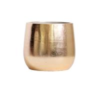 Olly & Rose Gold Foil Indoor Ceramic Plant Pot - 16cm Contemporary Home Decor Flower Pots and Garden Planters
