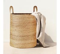 Olly & Rose Large Premium Woven Jute Handmade Storage Baskets 40cm x 50cm Large Premium Laundry Baskets and Display Versatile Natural