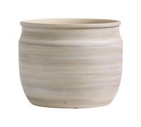 Olly & Rose Large Terracotta Plant Pot Brushed Grey/Brown Taupe - Ceramic Plant Pot 23cm Outdoor and Indoor Plant Pot for Home and Garden