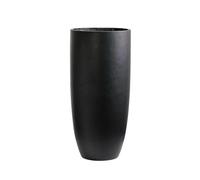 Olly & Rose Matt Black Tall Planter - Fibre Planter 65cm Height 30cm Diameter