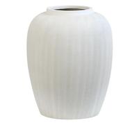 Olly & Rose Rhodes Handmade Patterned White Ceramic Flower Vase - Modern Vase for Living Room, Entryway, Book Shelf etc. (25cm)