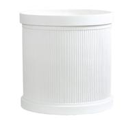 Olly & Rose XL 45cm Fibrestone Planter Ribbed - Matt White Extra Large Plant Pot