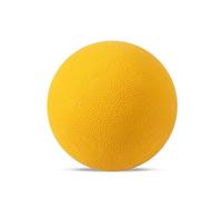 OllyDog Happy Camper Ball, Solid Rubber Bouncy Ball for Dog Aggressive Chewers, Natural Rubber, for Dogs Under 50lbs, 2.5 Inches Diameter (Mango)