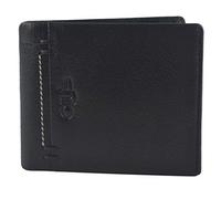 Olly's Mens Fine Grain Leather Bi-Fold Wallet Jack Collection Gift Boxed (Black)