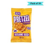 Ollys Multiseed Sesame Pretzel Thins - Pack of 10 (35g each)