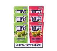 Olly's Olives, Taster Pack, 50g (Pack of 6), 100% Natural Ingredients, Handy Snack Pouches, Healthy Vegan Snacks, Low Calorie, Source of Fibre, No Preservatives, Gluten Free