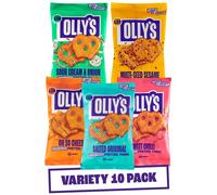 Ollys Pretzel Thins New Variety Pack 35g Pack of 10 x2 Salted x2 Multi Seed