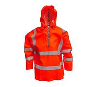 Ollyskins PRO 3240 PVC Hi-Viz Waterproof Smock, Hi-Viz Orange - XL