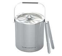Olmaanseta Small Ice Bucket with Lid and Tongs,Mini Double Wall Ice Cube Bucket for Cocktail Bar Stainless Steel Cute Ice Buckets for Parties