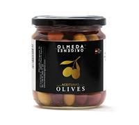 OLMEDA ORÍGENES - Mix Olives Manzanilla, Arbequina and Cuquillo (Crystal jar 370 gr)